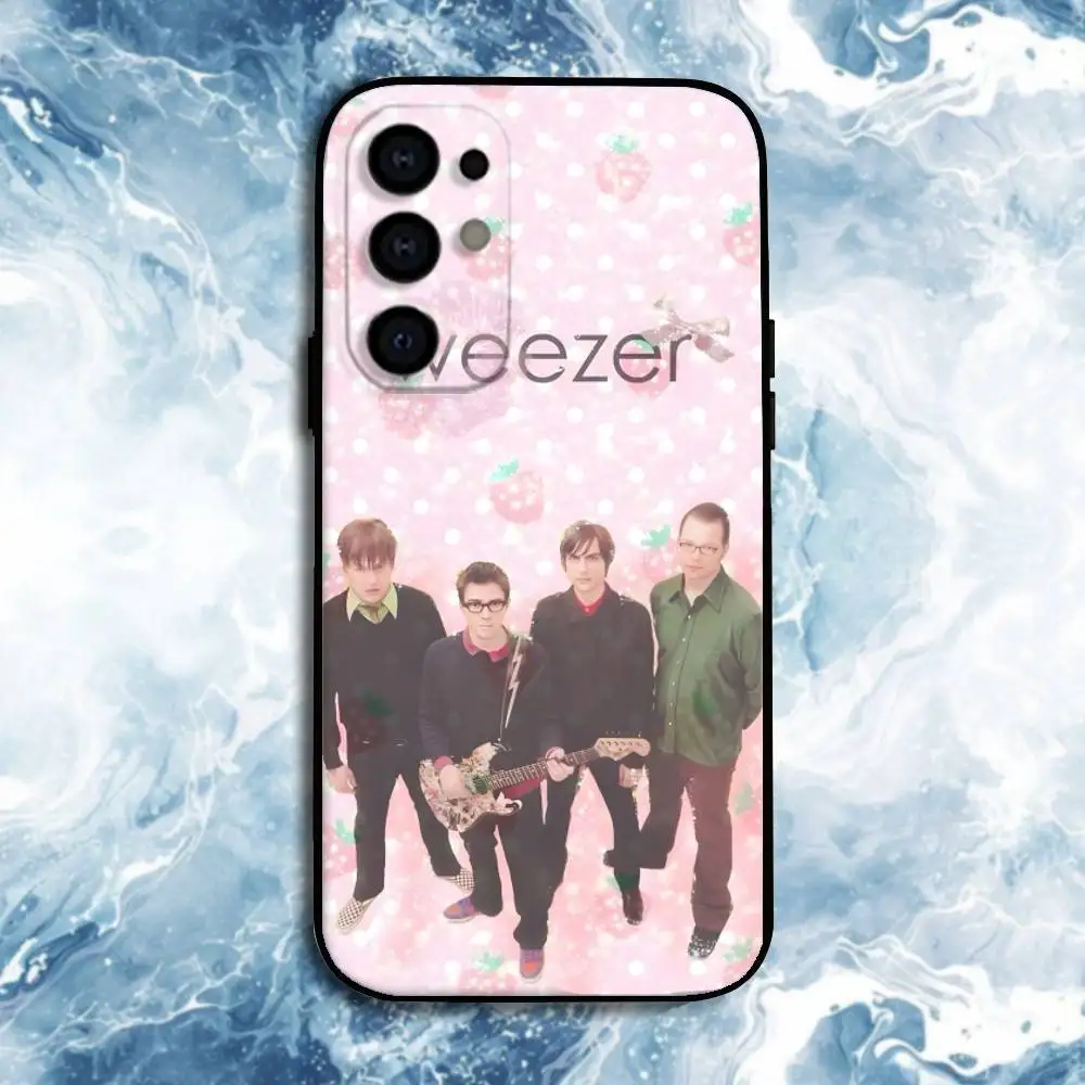 Etui na telefon z motywem zespołu Weezer dla Samsunga S25, S24, S23, S22, S21, S20, Plus, Fe, Lite i innych, czarne.