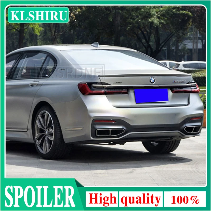 For 2018 2019 2020 BMW G11 G12 7 Series Sedan 4-Door Boot Lip Wing Spoiler Carbon Color & Black Car Rear Trunk Spoiler