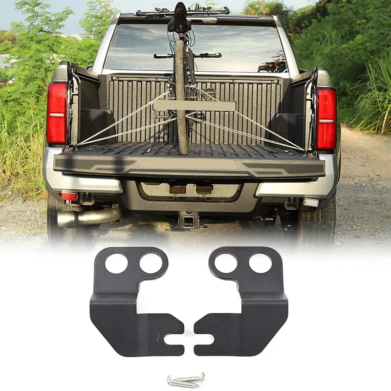 

For Toyota Tacoma 2024-2025 Carbon Steel Black Car Truck Tailgate Trunk Luggage Anchor Cleat Hook Fastner Clip Car Accessories