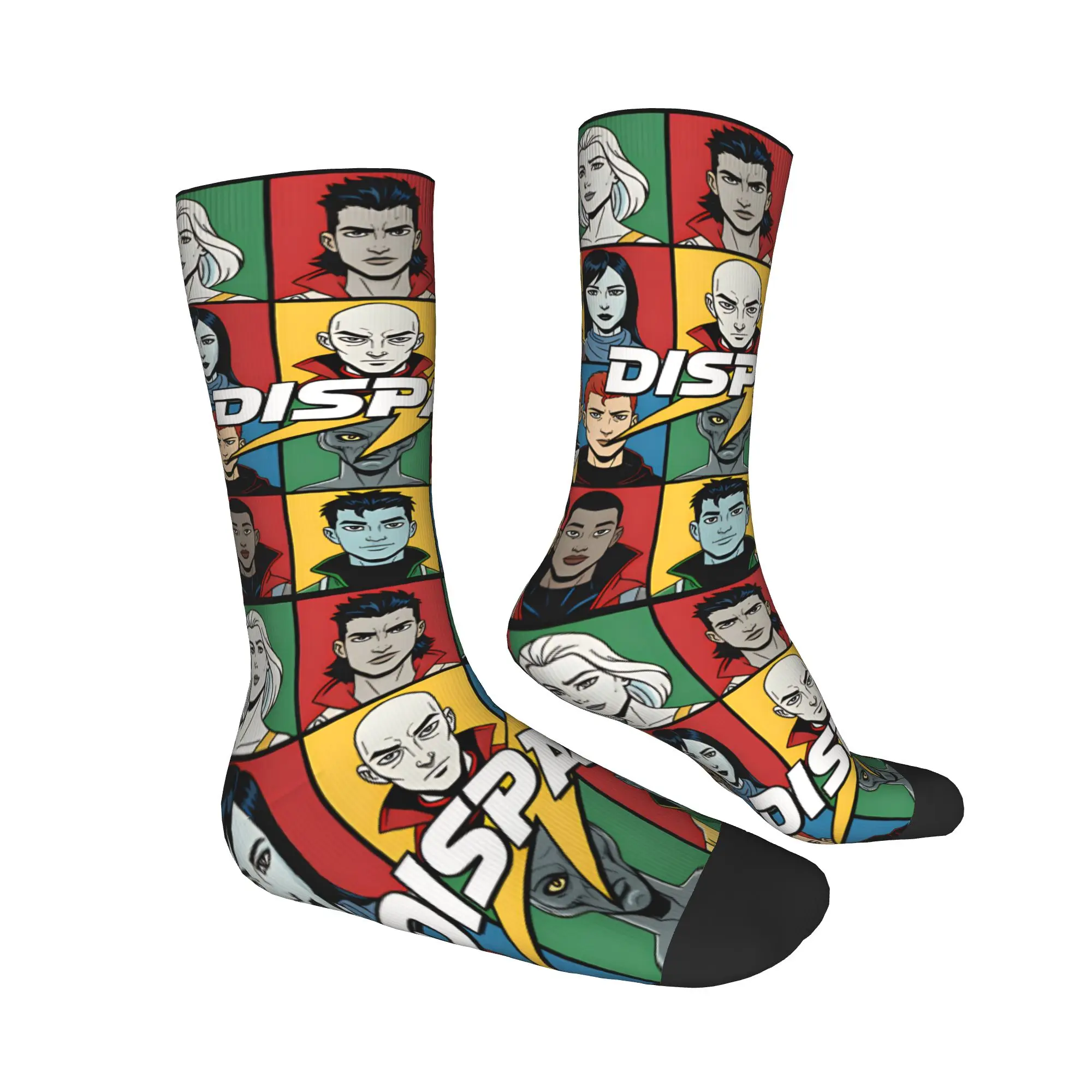 إرسال جوارب فستان مطبوعة للكتاب الهزلي الخارق من أجل جوارب طباعة ممتصة للارتداء غير الرسمي