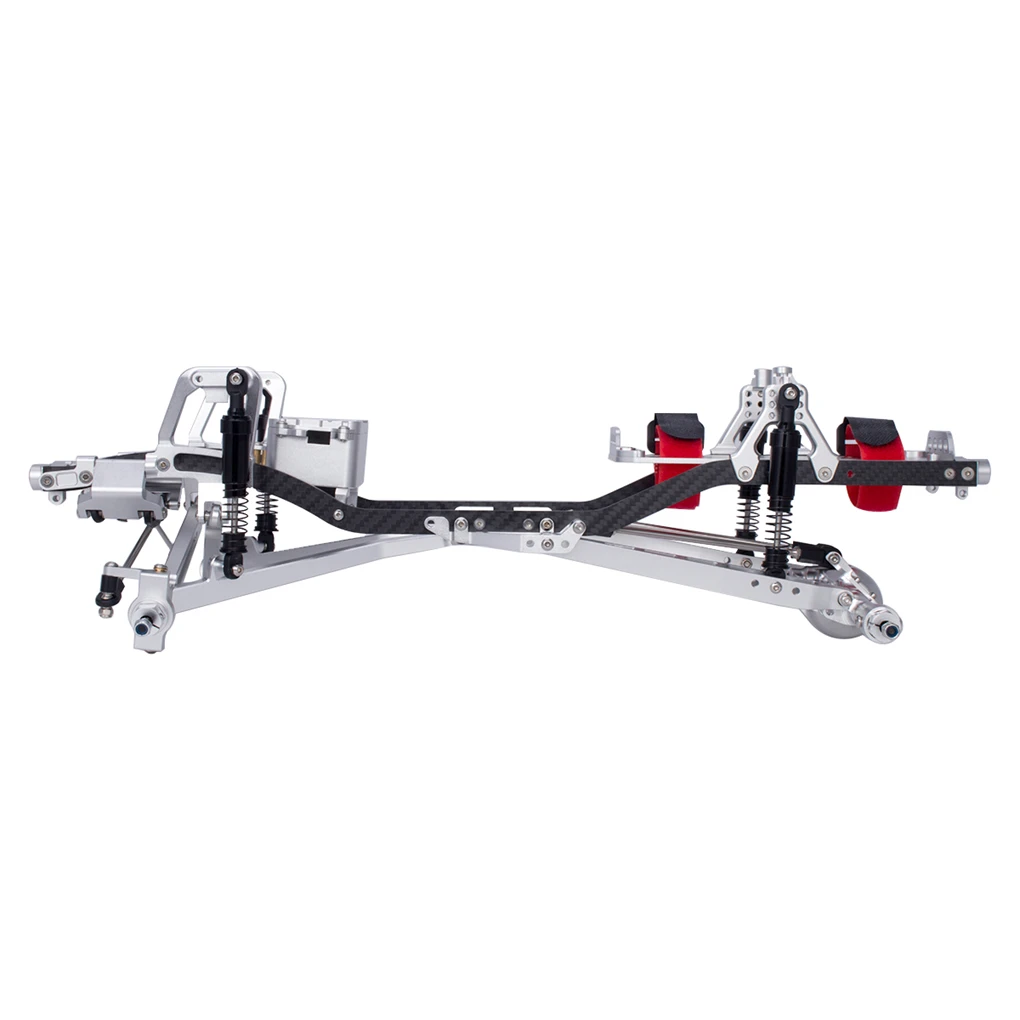 Aluminum Twin I-Beam 2WD Pre-Runner Suspension Conversion Upgrade Kit for 1/10 RC Crawler Car Axial SCX10 I II III Pro TRX4