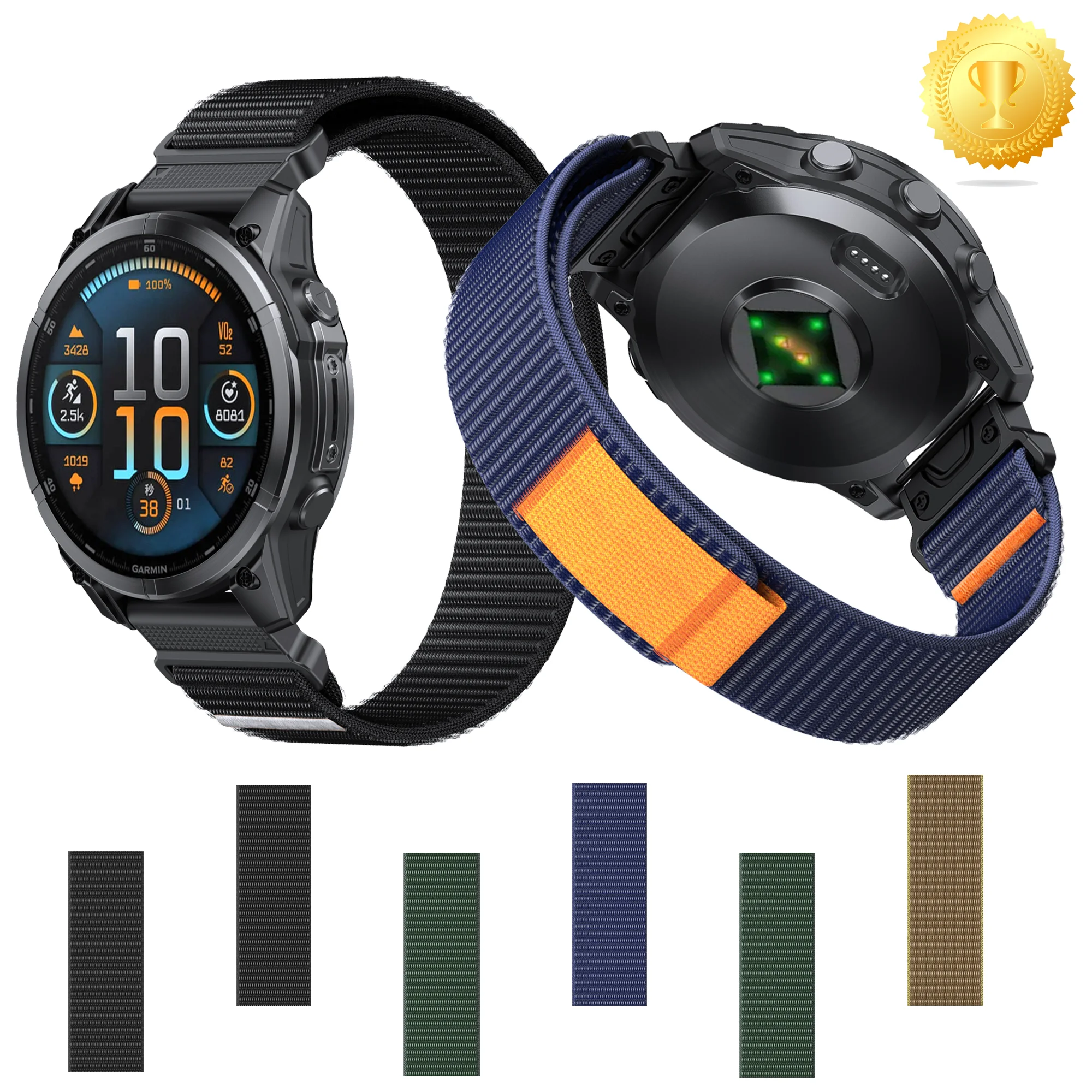 

Runcool Quick-release Nylon 22/26mm Para Garmin Fenix 7 7X 6X 6 Pro 5 5X Plus Epix Gen2 Enduro 2 Quick-release Wristband