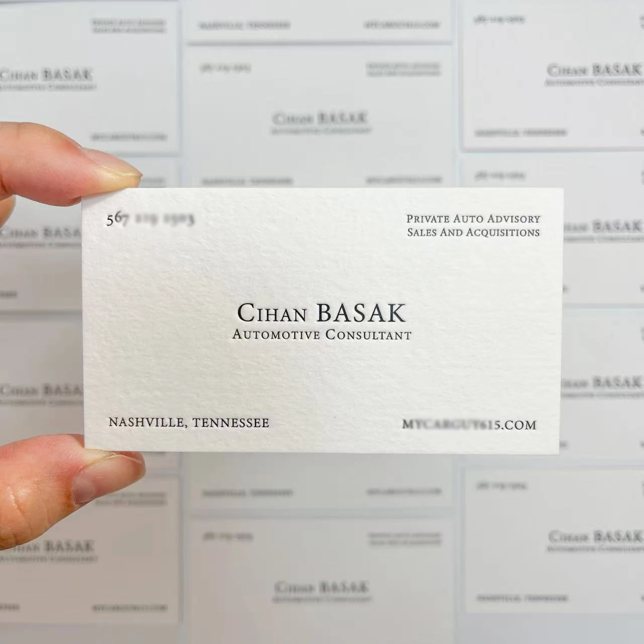 Premium Cotton Business Cards, Luxury Debossed Printing, High-End Matte Texture for Custom Business Name Cards