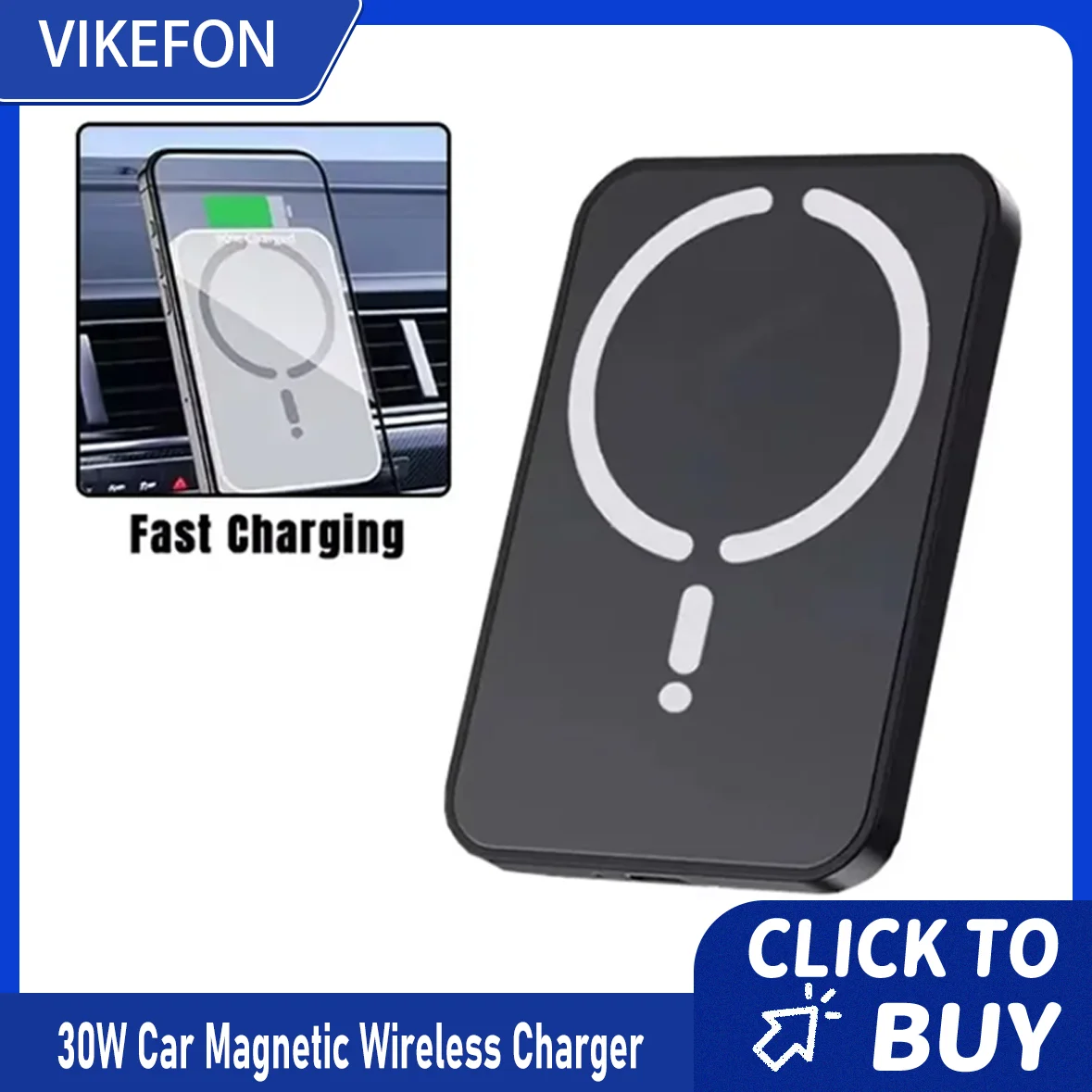 

30W Magnetic Car Wireless Charger Air Vent Car Phone Holder Stand Fast Car Charging For Magsafe iPhone 12 13 14 15 16 Pro Max