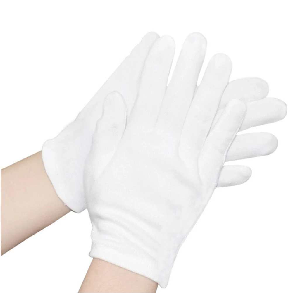 

Cotton 10 Pairs Protective Work Gloves Lightweight Comfortable Industrial Garden Cleaning Set Etiquette Gloves Skincare