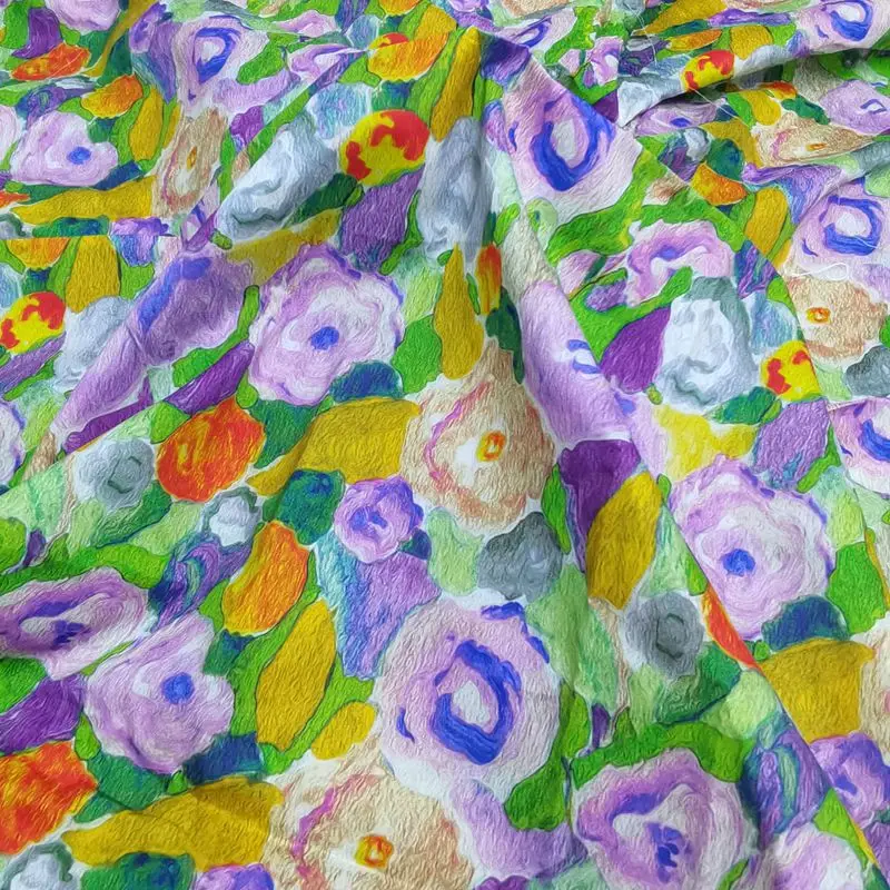 145x50cm Cotton Digital Printing Color Oil Painting Poplin Fabric, Making Women's Clothes Girl's Dress Blouse Sewing Cloth