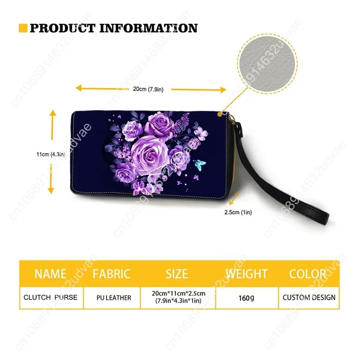 Cartera de cuero de lujo con diseño de rosa de flores coloridas para mujer, billetera delgada de viaje informal con cremallera, monedero ligero para niñas