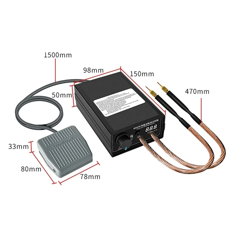 8000W DIY Storage Touch Welder Adjustable 18650 Li-ion Battery Spot Welding Home Energy Small Portable Spot welding Machine