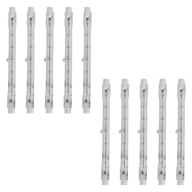 AEE3-R7S Halogen Light Bulb 118 Mm 200 W 230 V Pack Of 10 Halogen Rod R7S Halogen Bulb R7S Dimmable Halogen Rod Lamp Lights