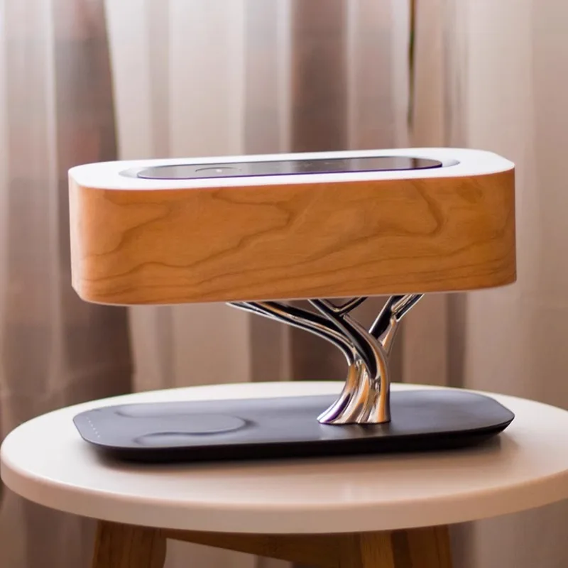 

Tree Light Creative Bedside Desk Lamp Bedroom Ornament Bluetooth Audio Box Wireless Charging Ambient Light Night Light Gift