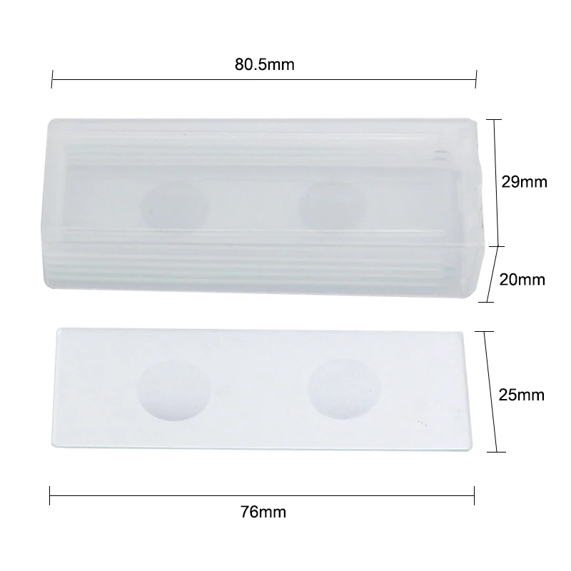 5 Pieces Reusable Double Concave Blank Glass Slides For Biological Microscope Laboratorial Consumables For Liquid Specimen