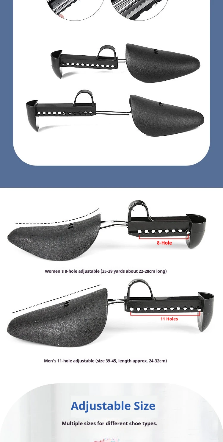 Anti-Falten-Schuhspanner, skalierbar, verstellbar, aus Kunststoff, formgebende Schuhstrecker für Anti-Deformations-Innenstütze, Unisex – Detail 5