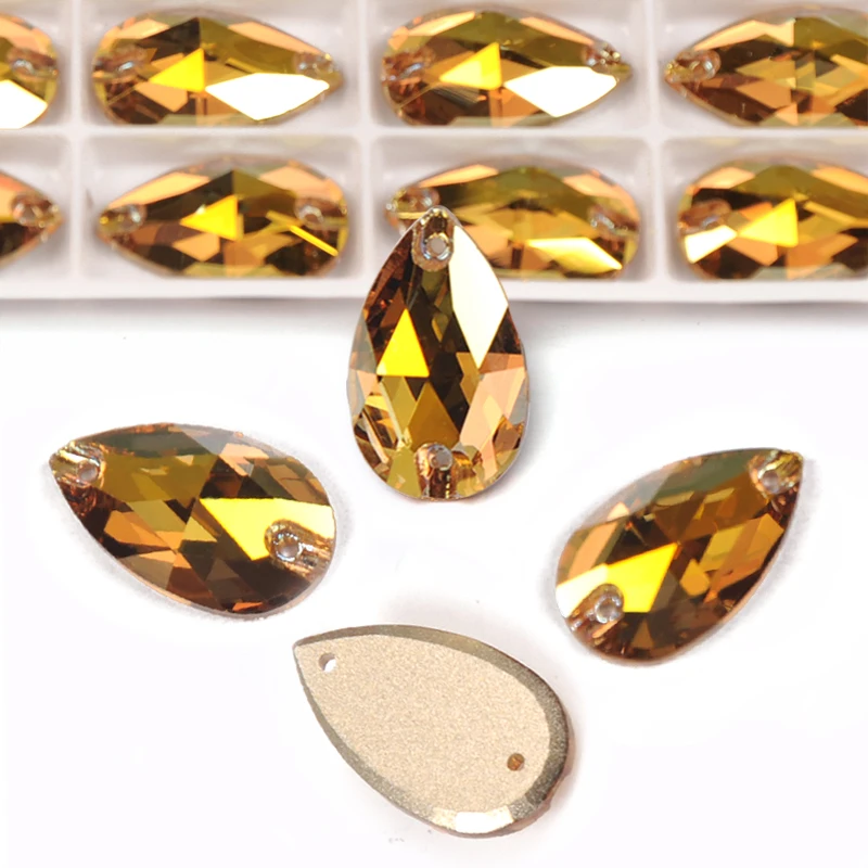 Pubrilex 3230 Aufnähbare Strasssteine in verschiedenen Farben, flache Glassteine zum Nähen für Bastelarbeiten, Tanzkleider und Design. – Detail 6