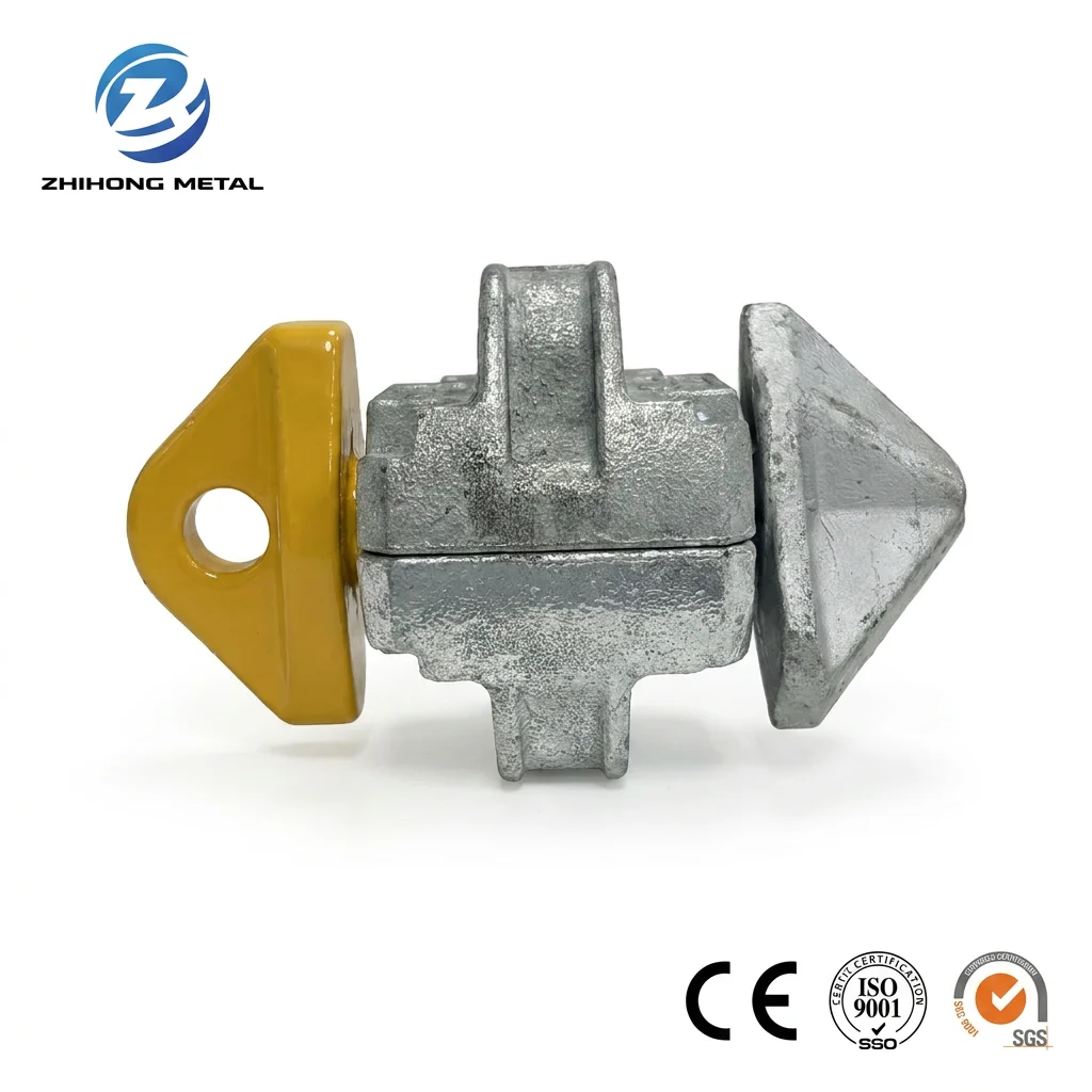 Heavy Duty Semi-automatic Twist Lock for Container Securing High Tensile Forged Steel Hot Dip Galvanized | SWL250 KN Certified