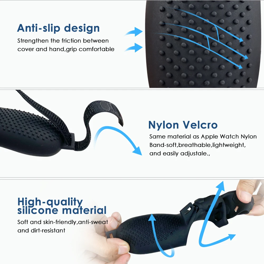 Geeignet für Oculus Quest2 Silikon-Griff-Controller, Silikon-Schutzhülle, Anti-Drop und Anti-Verlust, All-Inclusive-Silikonhülle