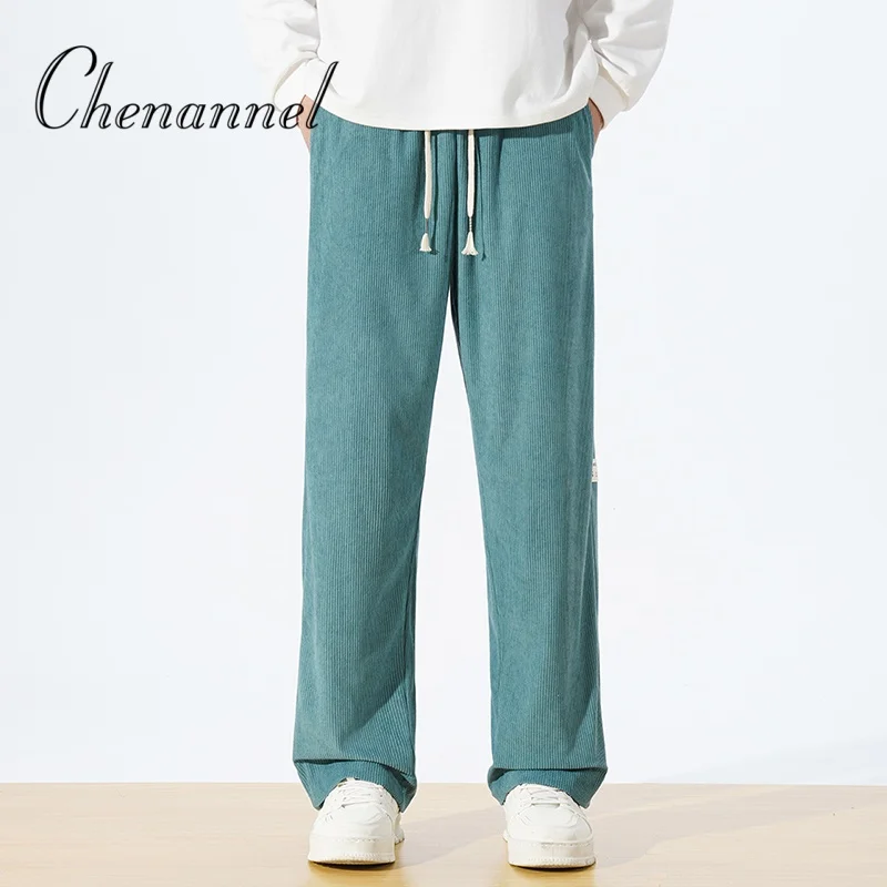 Pantalons décontractés pour hommes, pantalons sportifs polyvalents à jambes droites et amples, printemps-automne