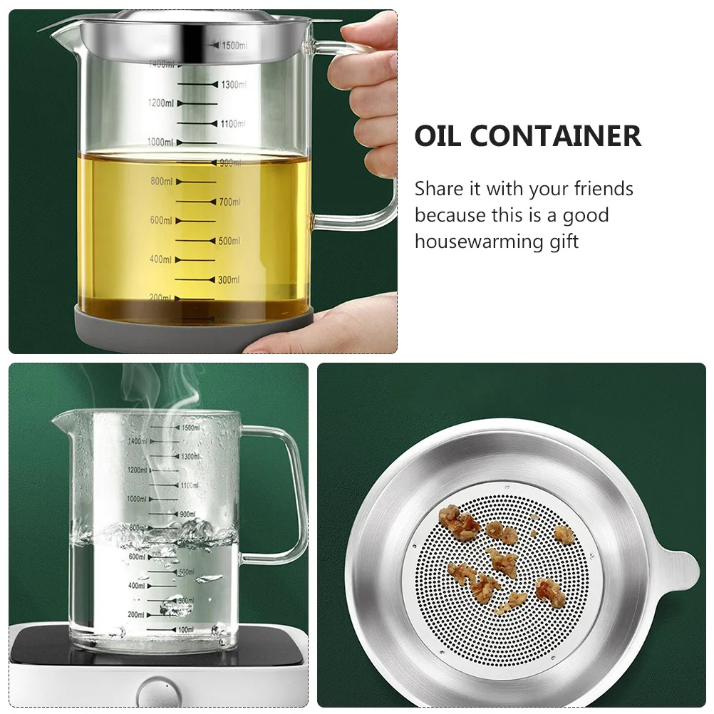 

1Pcs Practical Oil Can Cover Prevent Insects Dirt Easy Pouring Oil Pot Kitchen Supply Kitchen Supply Glass Storage Can