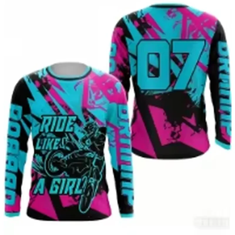 3D Long Sleeve 2026 Men Sports Mountain Bike Endurance Cycling Apparel Motorcycle Downhill T Shirt MTB Jersey Breathable