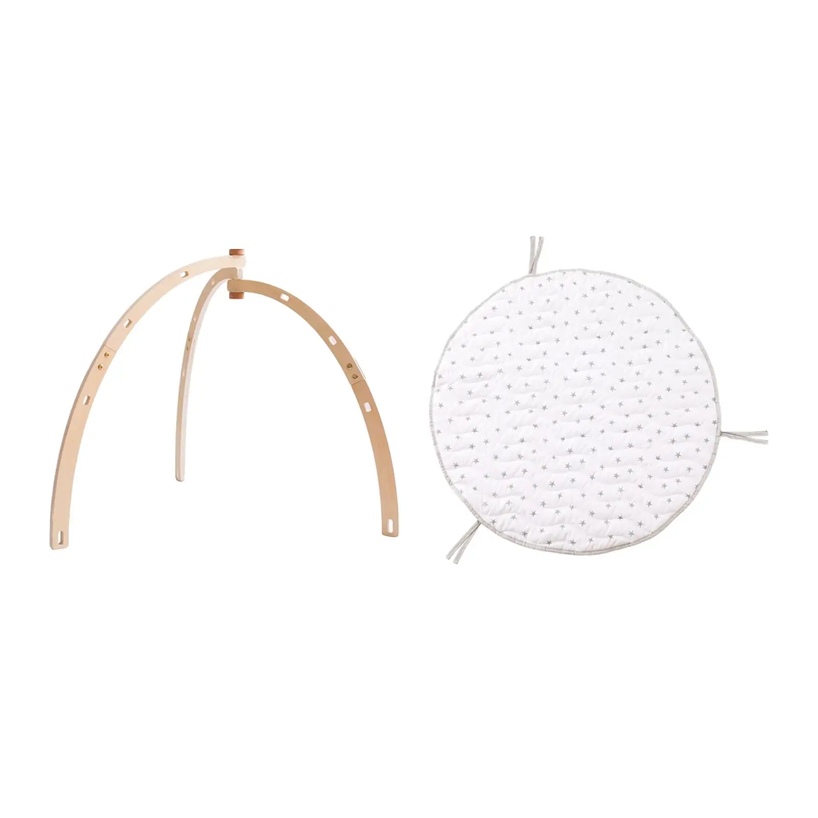 Play Gym Frame Foldable Frame Bar Montessori Early Development Exercise Activity Gym Wooden Baby Gym for Newborn Girl and Boy