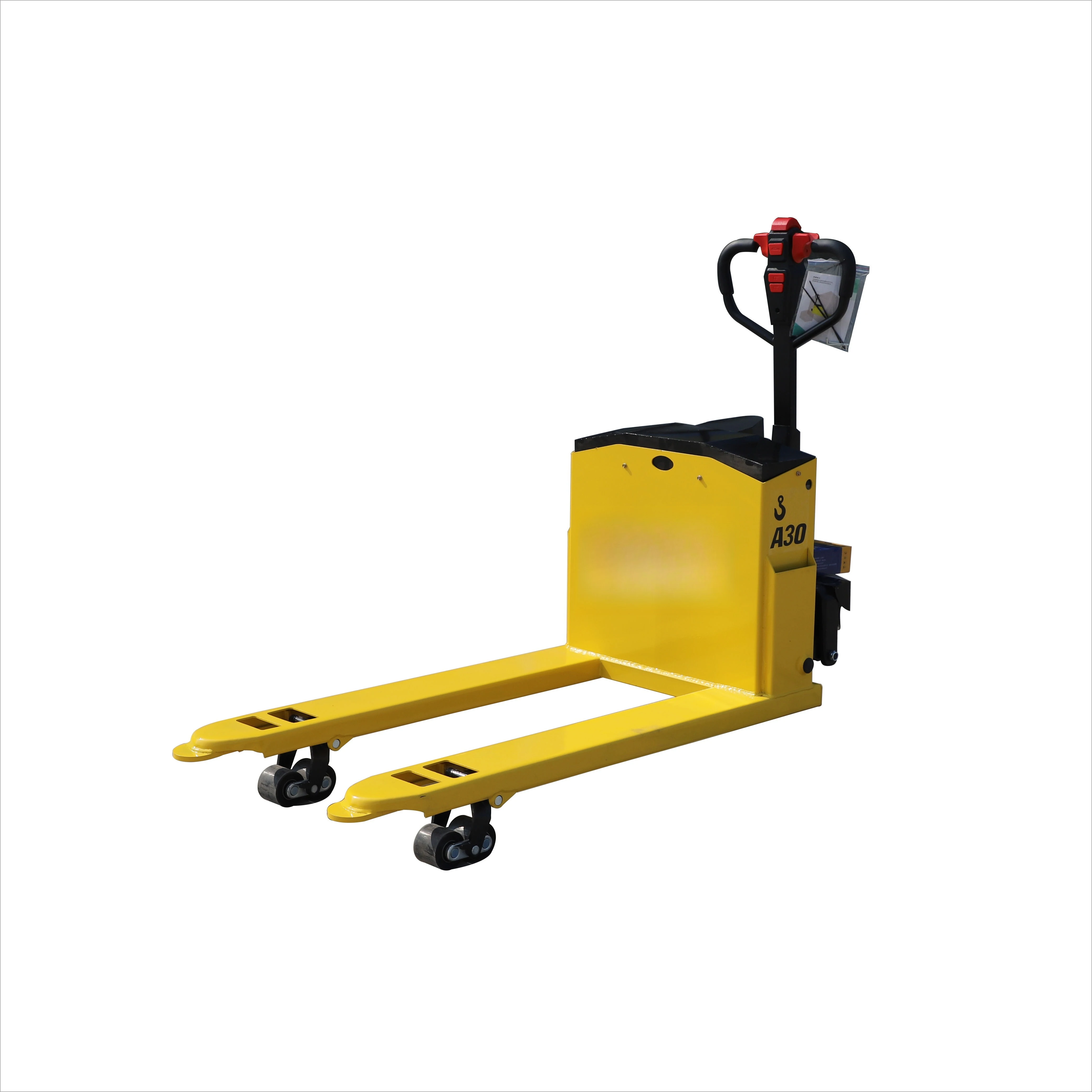 Affidabile transpallet elettrico da 3500 libbre con pneumatici in poliuretano, maniglia multifunzione per magazzino e uso logistico