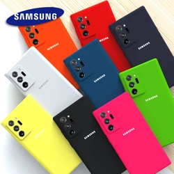 Original Liquid Silicone Case For Samsung Galaxy Note20Ultra Note 20 Ultra Note20 A55 A35 A15 Shockproof Soft-touch Back Cover