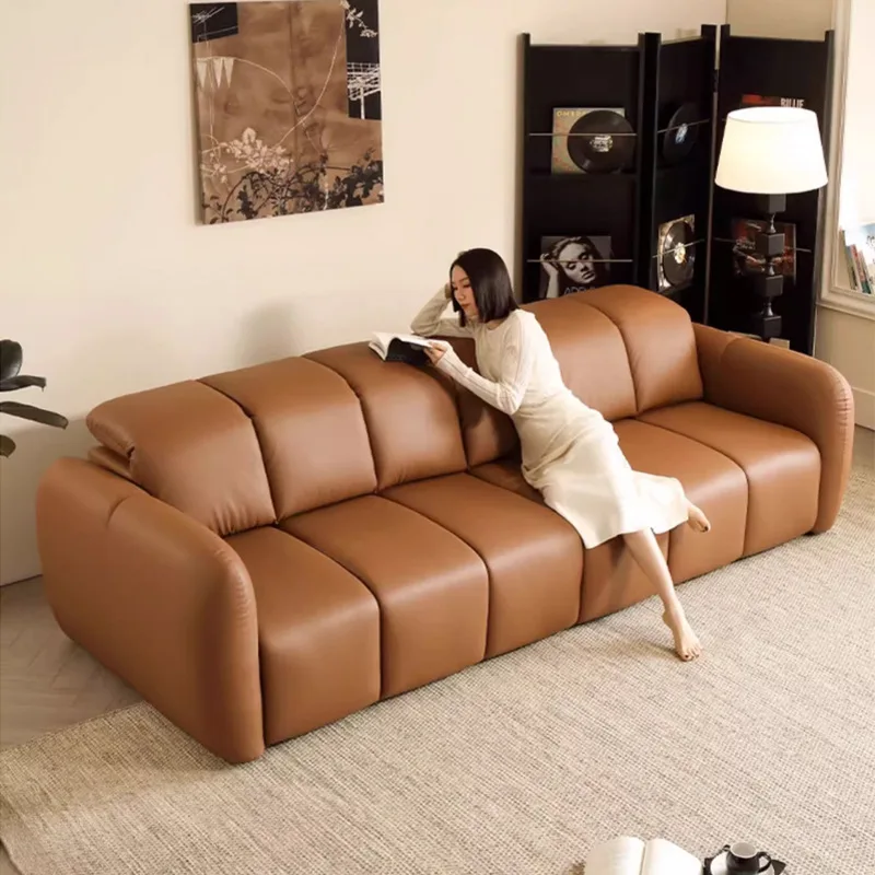 Moderno pequeno apartamento multifuncional sofá elétrico retrátil linha reta