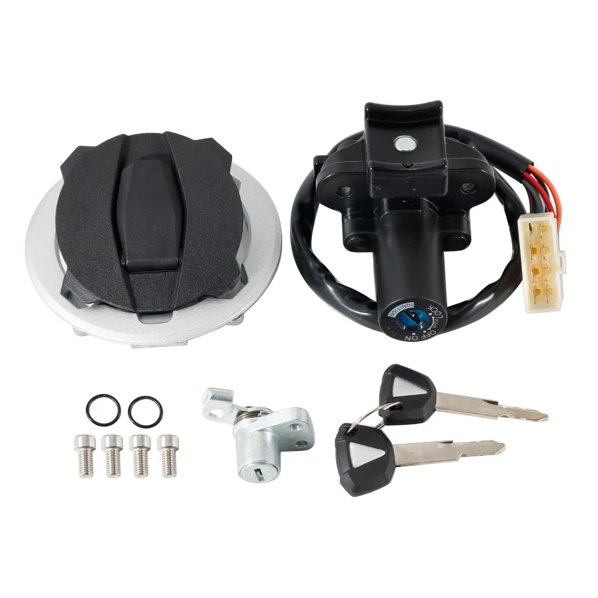 Complete Ignition Lock Assembly 27048-5139 For Kawasaki Versys-X 250 300 KLE250 KLE300 Fuel Cap Seat Lock With Keys