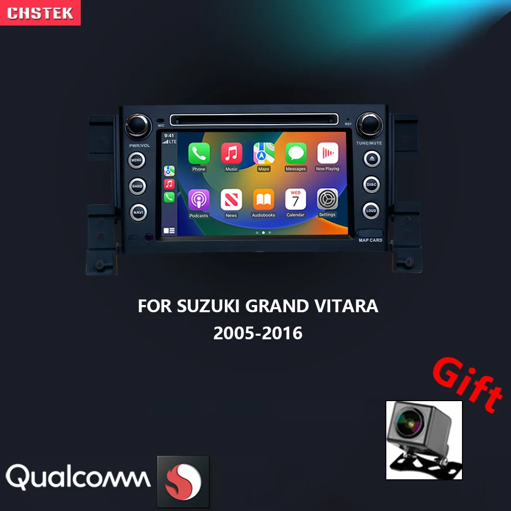 

CHSTEK Car Radio Carplay For Suzuki Grand Vitara JT Escudo 2005-2016 Android 13 Bluetooth Navigation WIFI 4G Multimedia Stereo