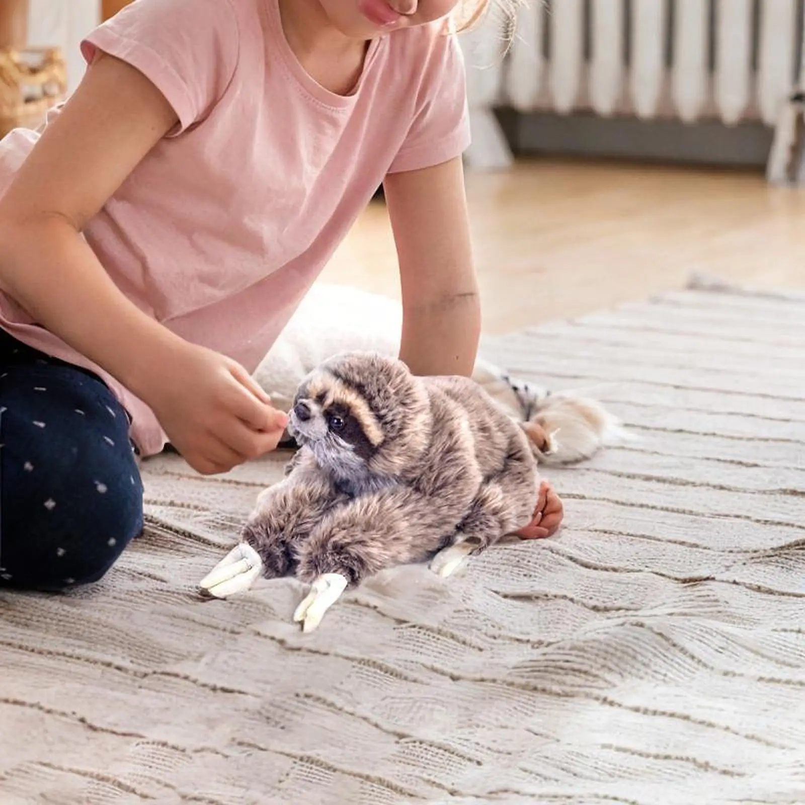 Boneca de preguiça de três dedos colecionável decoração de casa brinquedo de pelúcia de preguiça para adolescentes