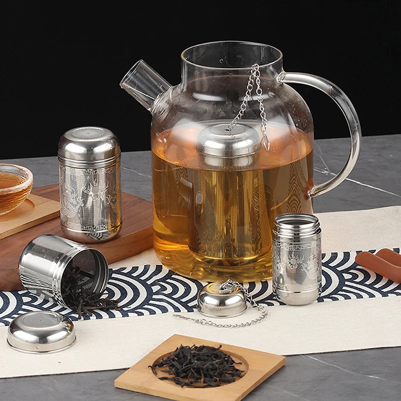 1Pieces Tea Strainer Stainless Steel Tea Infuser Tea Leaves Spice Seasoning Ball Strainer Teapot Fine Mesh Outdoor Tableware