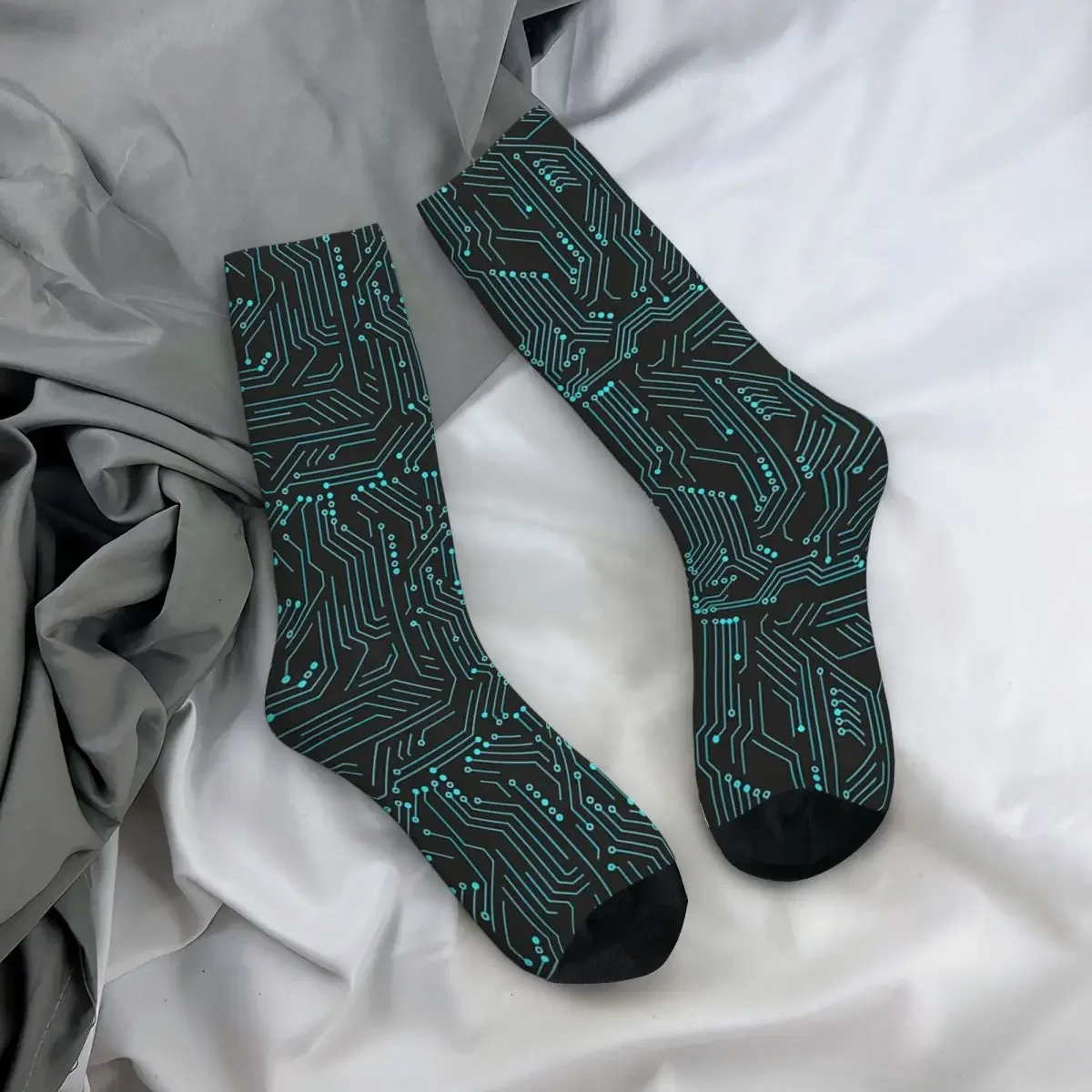 Circuit Board - Electronics Socks Socks Harajuku Super Soft Stockings All Season Long Socks for Man's Woman's Christmas Gifts