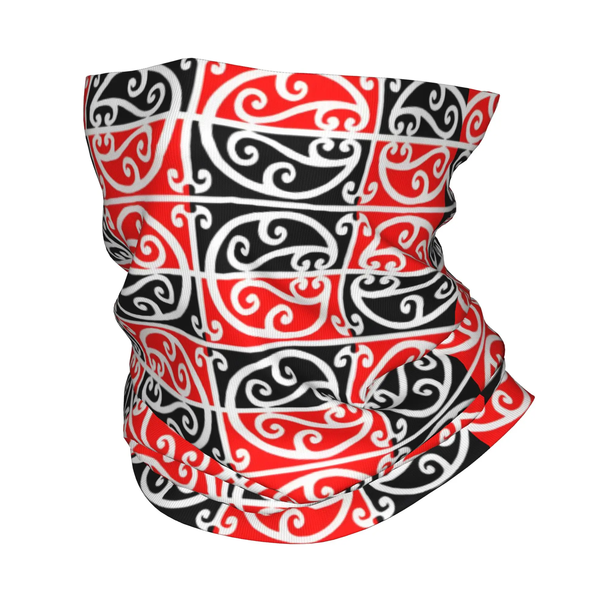 

Custom Tribal Maori Warrior Neck Gaiter Women Men UV Face Shield Winter New Zealand Proud Bandana Scarf for Ski
