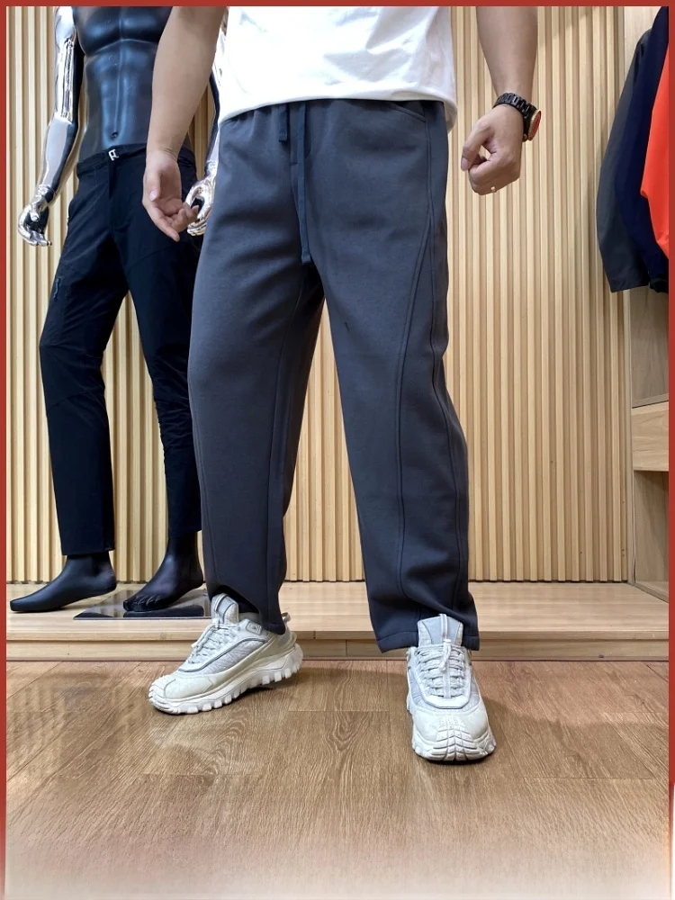 

Американские свободные прямые повседневные брюки для мужчин, дышащие удобные осенне-зимние спортивные брюки для отдыха