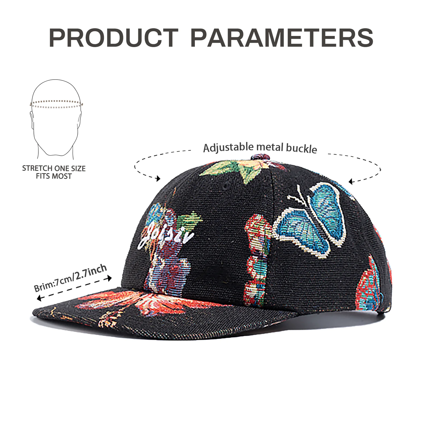 All-Season Adjustable Baseball Cap | Stylish Cotton Embroidery | Unisex, Snapback, Curved Brim, Breathable, Perfect for Outdoor