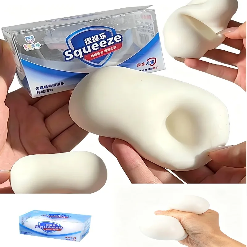 ASMR Crunchy Soap Ball, Soft and Smooth Stress Relief Ball, Sensory for Alleviating Anxiety and Hand Pressure Kawaii Fidget Toys