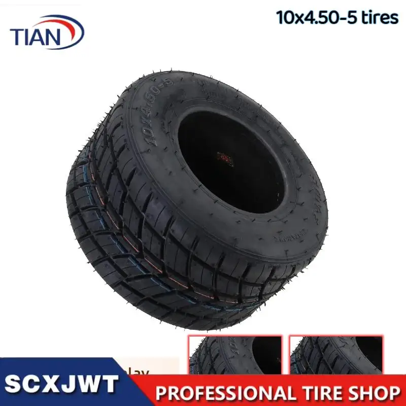 Front 10x4.50-5-inch tubeless rain tires suitable for off-road drifting kart accessories