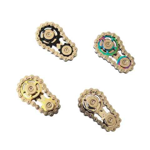 체인 기어 금속 Fidget Spinner 성인 금속 핸드 스피너 EDC Fidget 장난감 초점 ADHD 도구 사무실 스트레스 릴리프 장난감