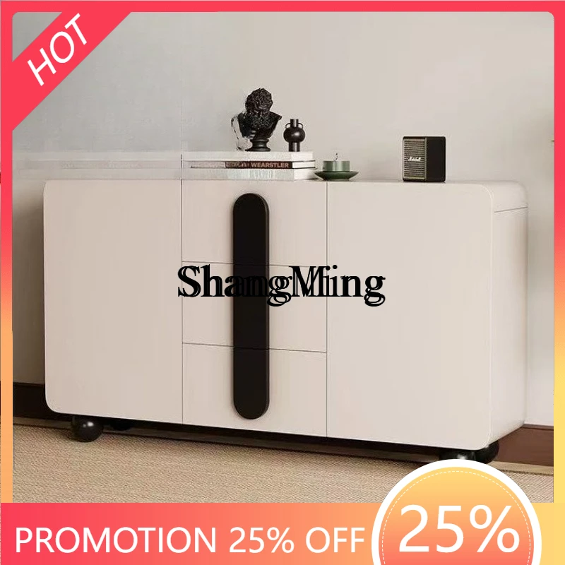 

SM wood cream wind square display cabinet simple small apartment living room storage multi-functional display cabinet