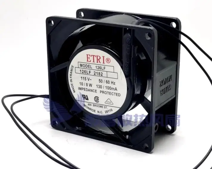 

ETRI 126LF 2182 AC 115V 10/8W 80x80x38mm 2-Wire Server Cooling Fan