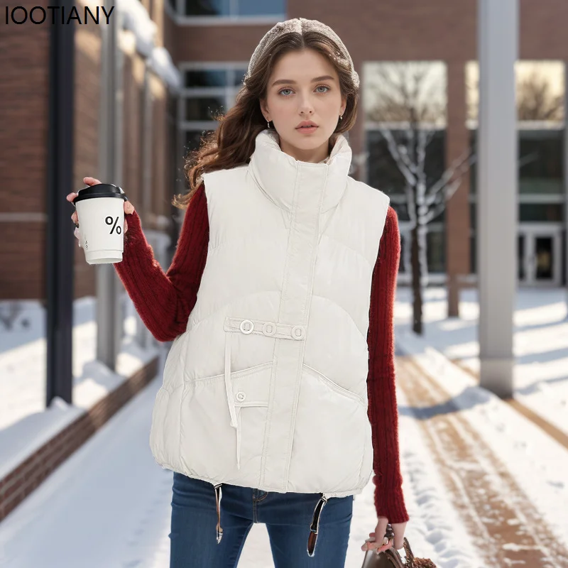 Косплей2025 новый дизайн повседневное пальто женский пуховик зимняя куртка с воротником-стойкой и карманами теплое толстое пальто на молнии женское зимнее сгусток