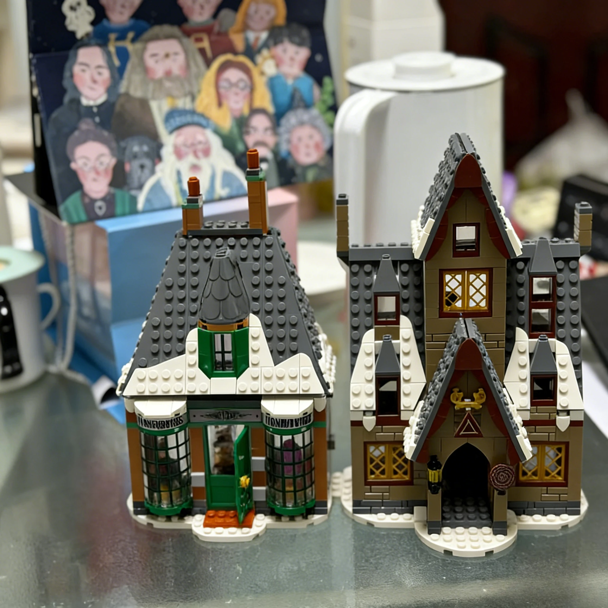 마법 마을 모델 76388 블록 세트 크리스마스 선물용 레고 호환 파티클, 851개