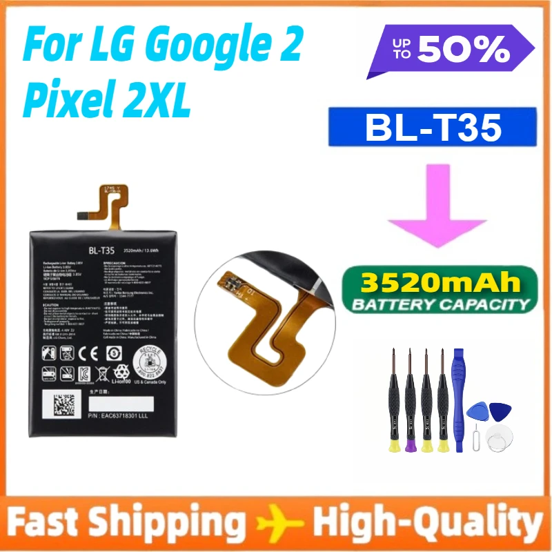 BL-T35 3520mAh Replacement Battery for LG Google2 Google 2 Pixel 2 XL Pixel2 BL T35 BLT35 Mobile Phone Batteries