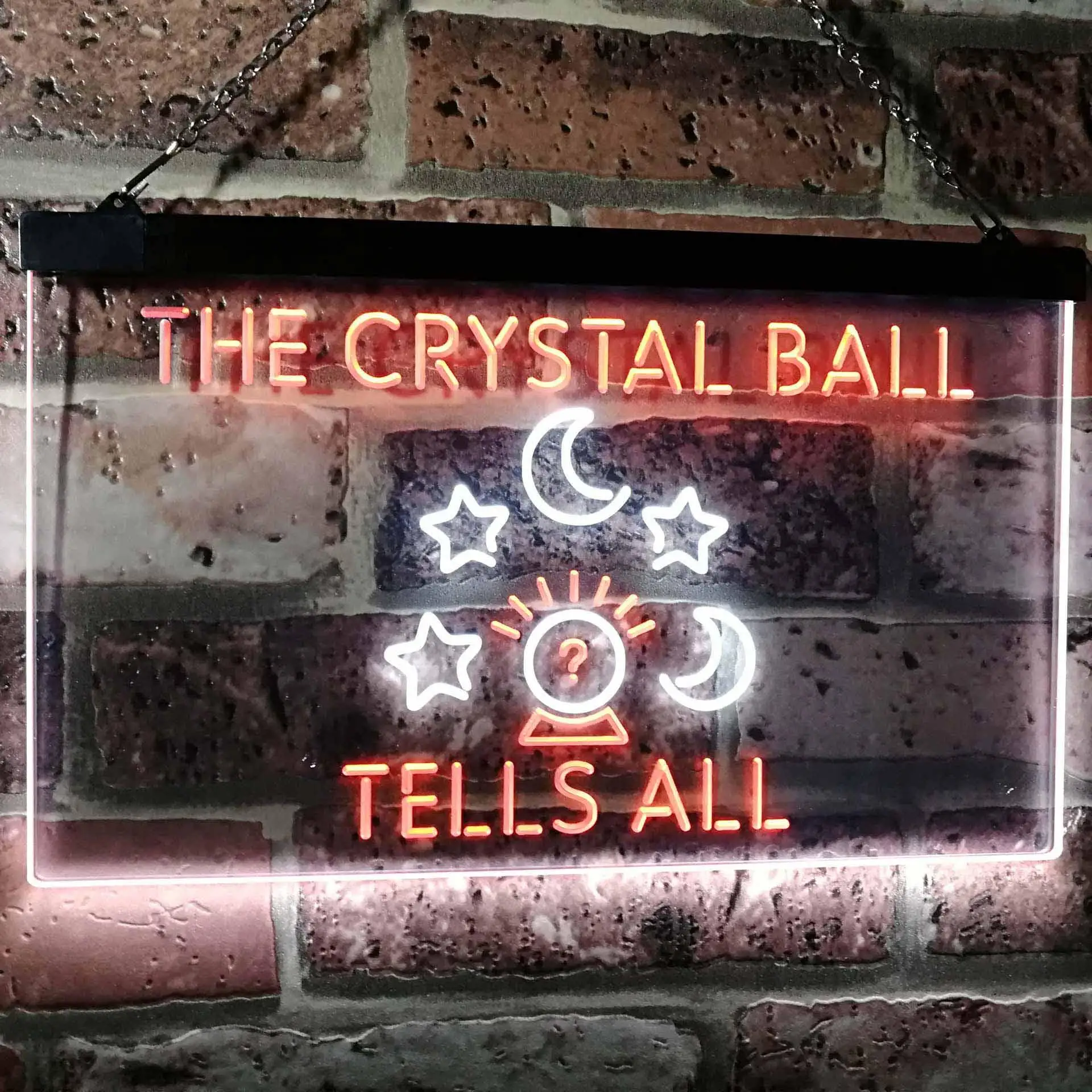 Fortune Teller Palm Tarot Reader Crystal Ball Dual-color LED Neon Sign st6-i3117