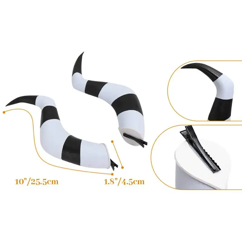 DAZCOS Moxxie Cosplay Hoorns met Clips Duivel Hoofdband Anime Kostuum Accessoires voor Halloween