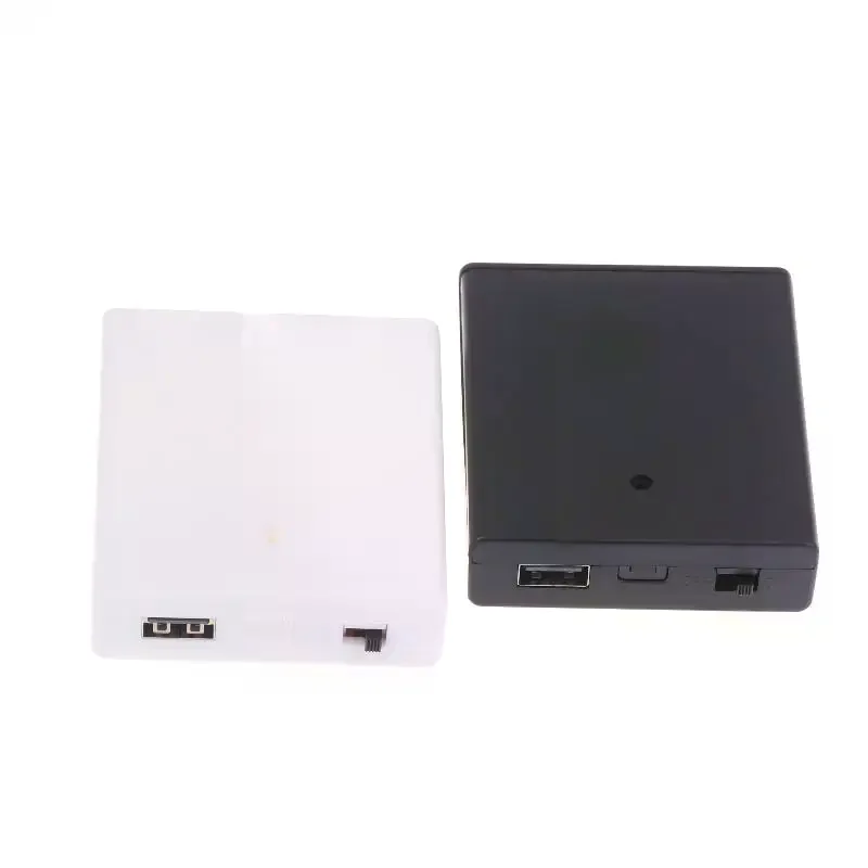 1Pcs USB Power Supply Battery Box Portable Mini 4AA Battery Holder Storage Box Case For LED Strip Light Accessories