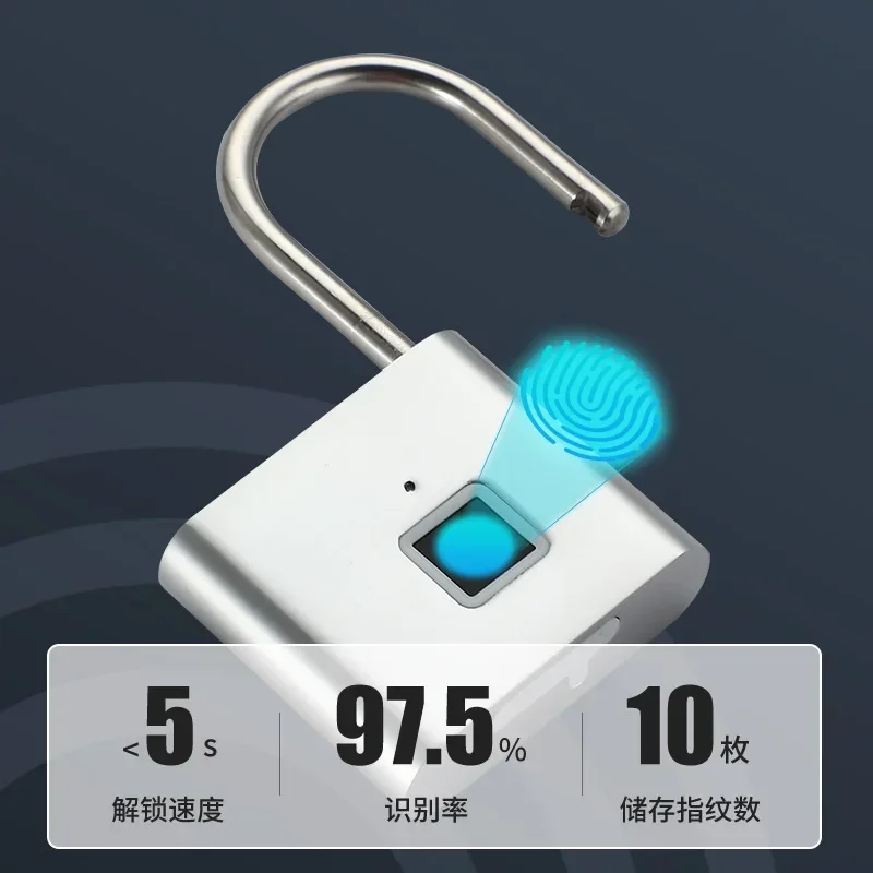 

Замок-сканер отпечатков пальцев, умный водонепроницаемый мини-замок с USB-зарядкой для шкафчиков, багажа и чемоданов