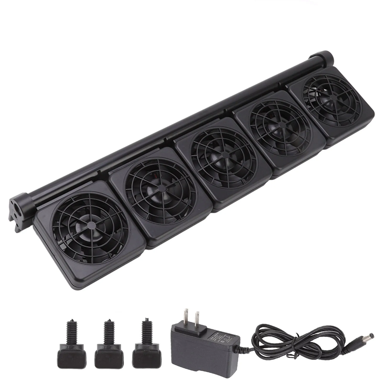 

Fish Tank Cooling Fan Mini Adjustable Wind Speed 5 Heads Aquarium Fan for Fish Tank Aquarium US Plug 100‑240V