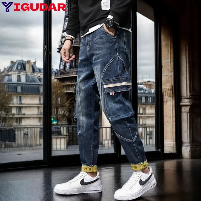 Jeans Cargo da combattimento militare da uomo pantaloni lunghi tattici dell esercito pantaloni Casual da motociclista in Denim da moto pantaloni elasticizzati Multi tasche AliExpress