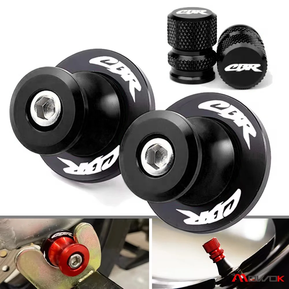 For HONDA CBR600RR CBR1000RR CBR 600 900 1000 RR CBR900RR 954RR 250R Motorcycle M8 Stand Screw Swingarm Spools Tire Valve Caps