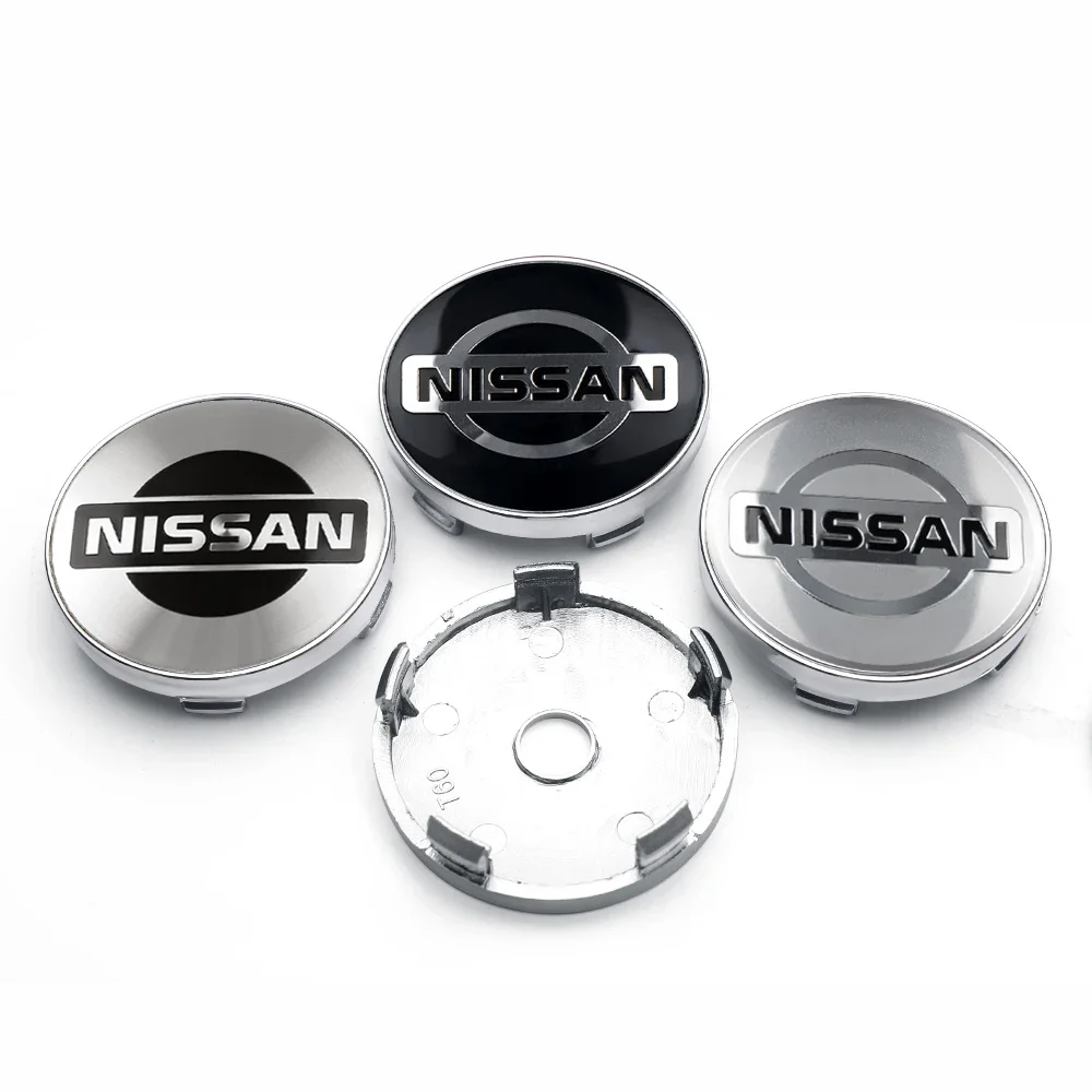 4PCS 56mm/60mm Car Wheel Center Hub Caps Tire Rim Covers Car Accessori For Nissan Nismo X-Trail Almera Qashqai Note Teana Leaf